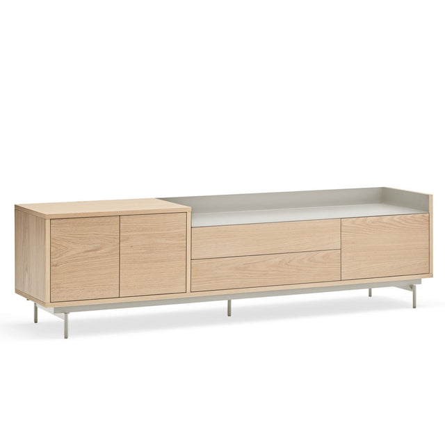 Mueble tv Valley Roble - Nogal 180cm Roble/gris claro Teulat