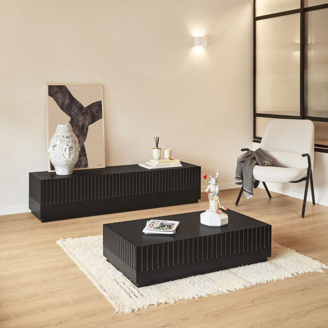 Mueble tv Doric Blanco/Negro Teulat