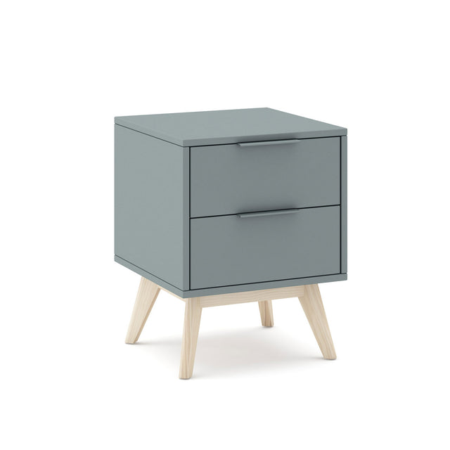 Mesita de noche Verde Kaki 2 Cajones Marck