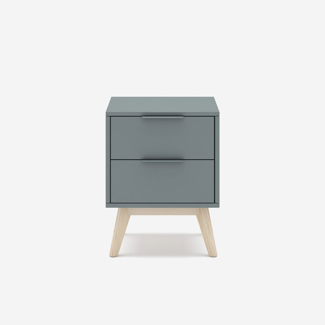 Mesita de noche Verde Kaki 2 Cajones Marck