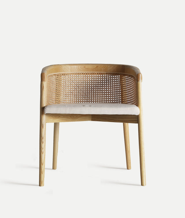 Silla Tapizada Vikan Olmo & Ratán