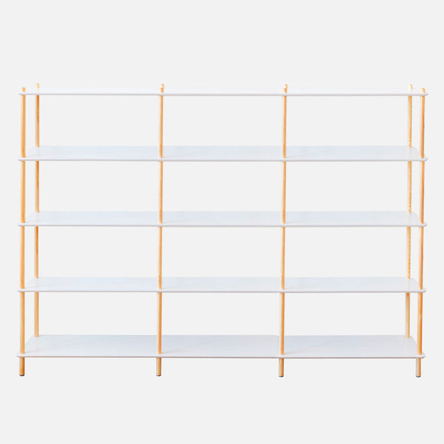 Estantería Alta Liure 230 Balda Blanca Larguero de Pino