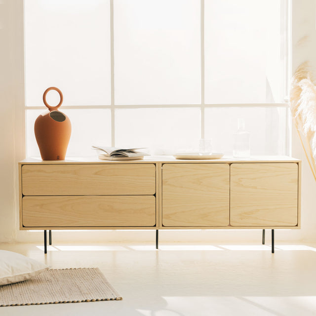 Mueble de TV de 160cm cajones y puertas Slowdeco