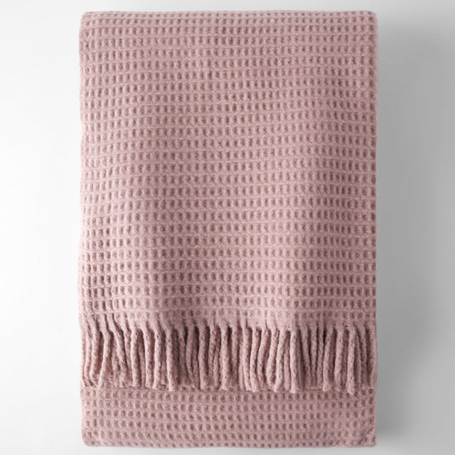 Manta Basics Waffle Rosa Polvo