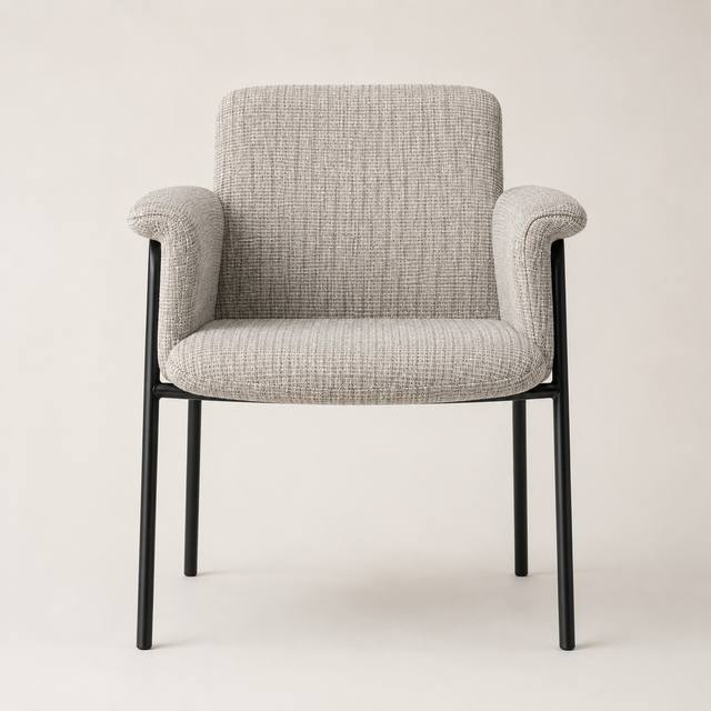 Silla de Comedor Carolyn Con Brazos Taupe