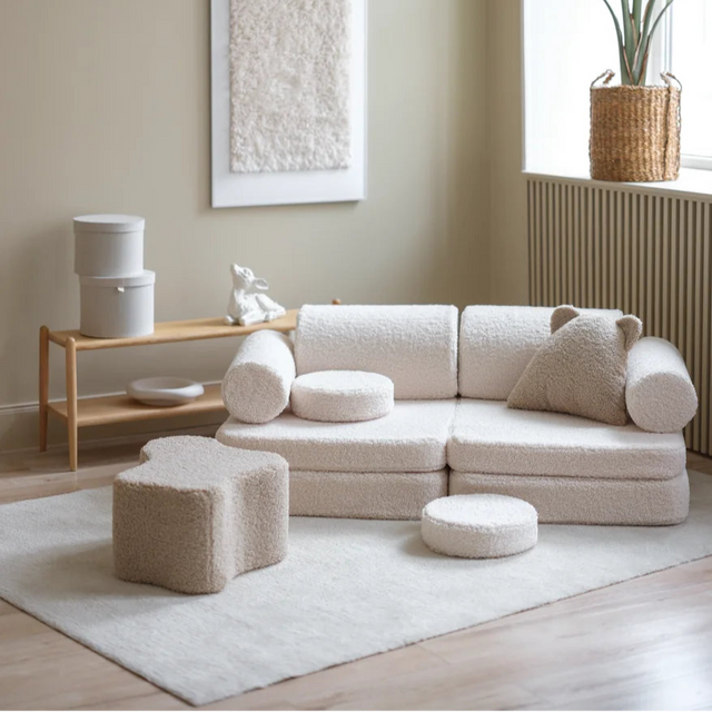 Settee blanco crema