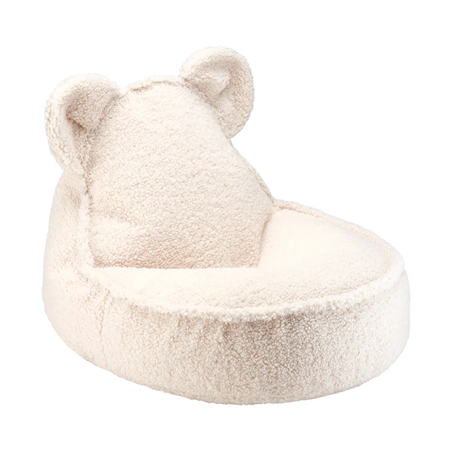 Mochila de frijoles de oso blanco crema