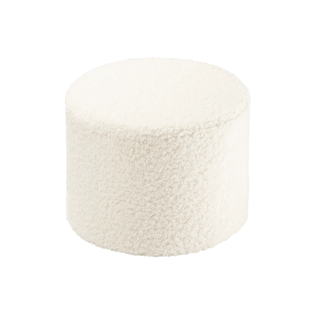 Pouffe blanco crema