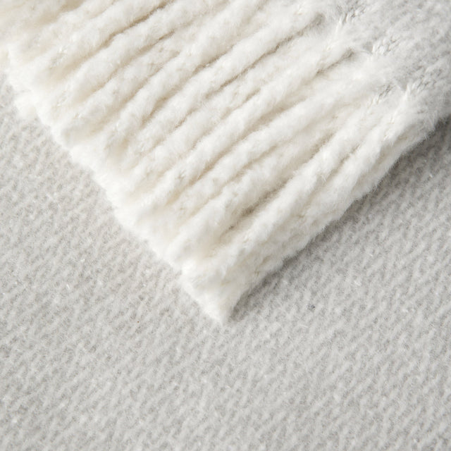 Manta Espiga Gris Claro