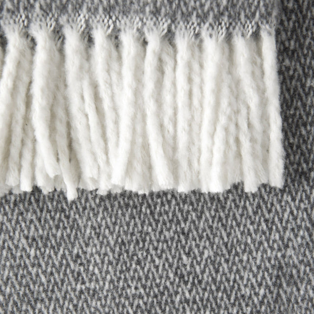 Manta Espiga Gris Oscuro