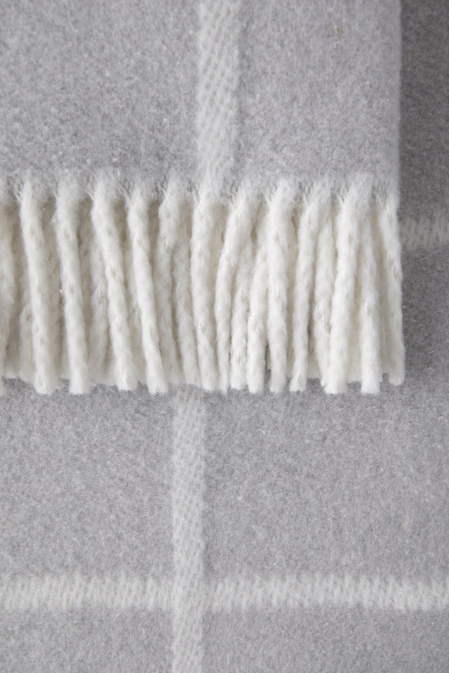 Manta Square Gris Claro