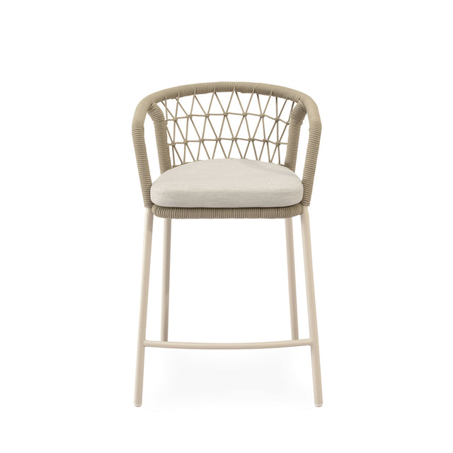 Taburete de Exterior Edwin Beige Apilable