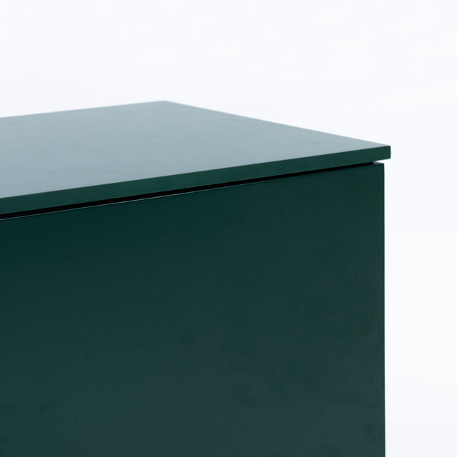 Vista frontal detalle derecho Mueble TV Nolla 200 cm Verde Musgo Slowdeco