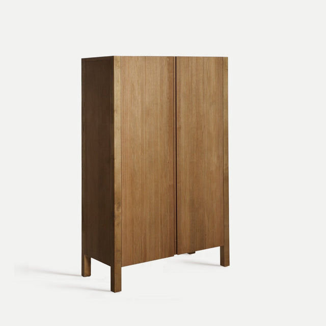 Vista lateral Armario Copenhague 95 cm Madera DM en color marrón Kodu Homedesign Slowdeco