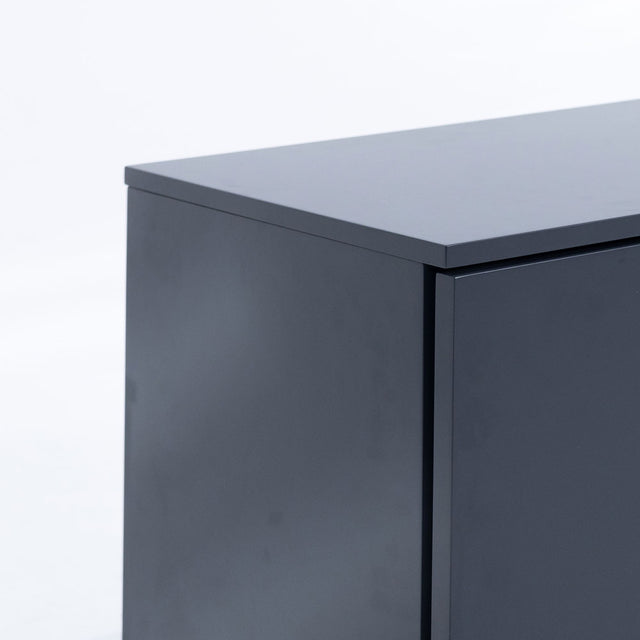 Vista lateral detalle mueble TV Nolla 150 cm Gris Antracita Slowdeco