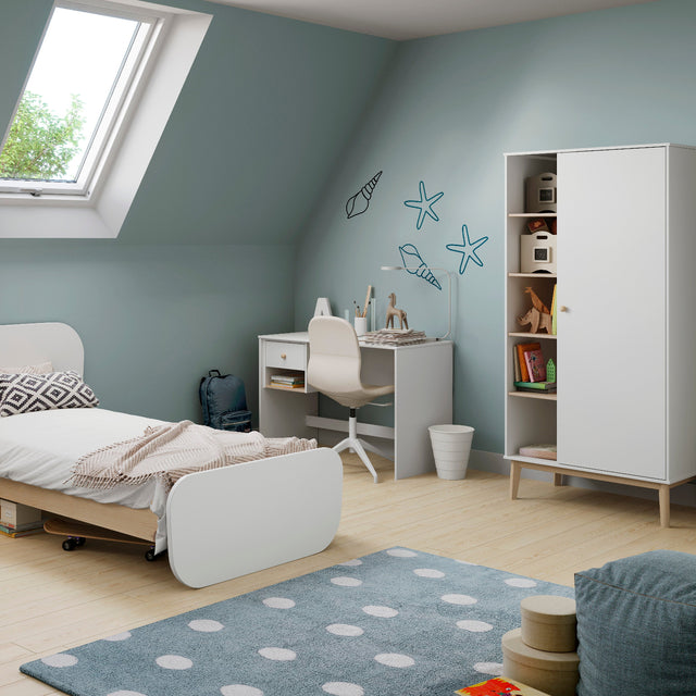 Armario Infantil Esteban 90 Blanco & Pino