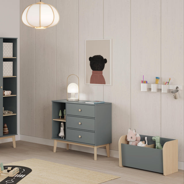 Baúl Infantil Esteban 70 Verde Kaki & Pino