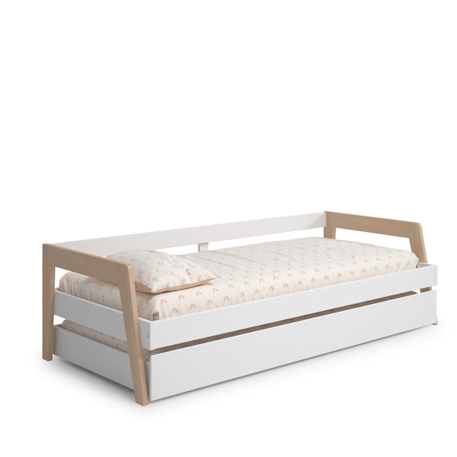 Cama Infantil Doble Carrie 211 Blanca & Pino
