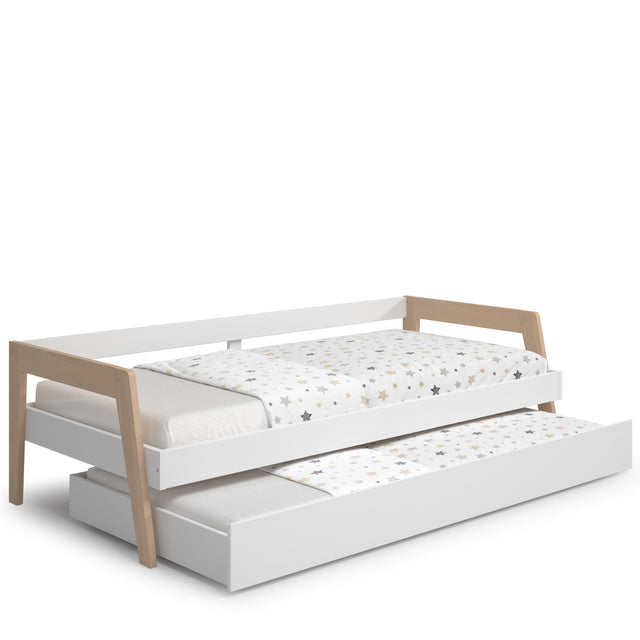 Cama Infantil Doble Carrie 211 Blanca & Pino