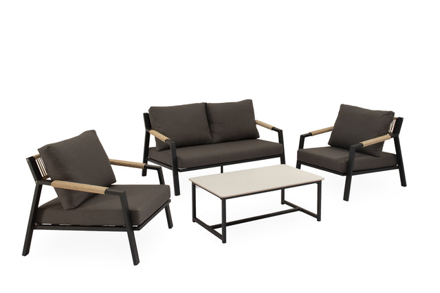 Conjunto de Jardín Muscat Gris Antracita | Sofá & Sillones & Mesa Centro