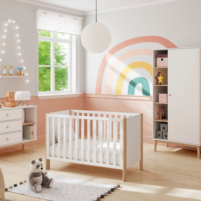 Cuna Infantil Esteban 124 Blanca & Pino