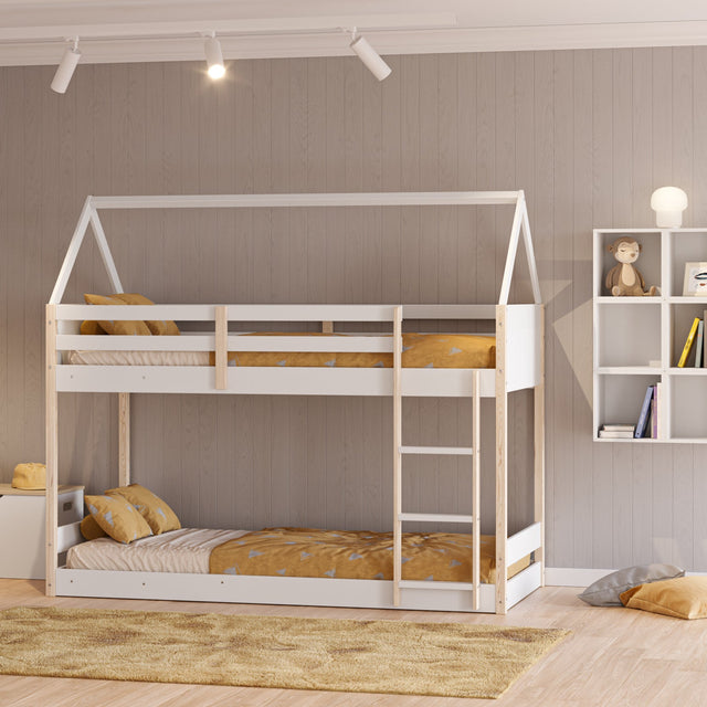 Litera Infantil Casita Sila 200 Blanco & Pino