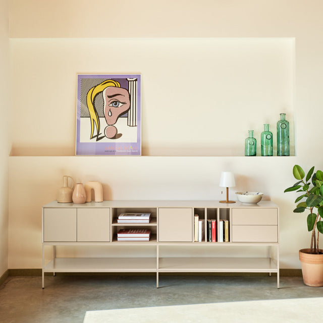 Corvo TV cabinet 140cm Pearl Gray