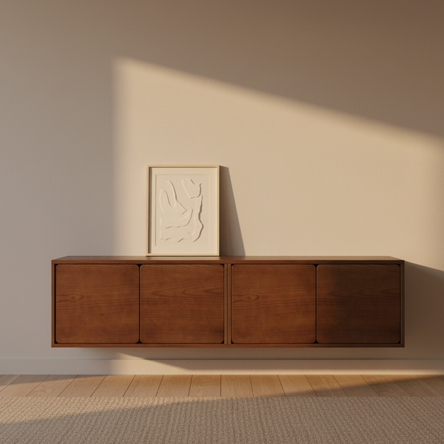 Mueble TV Flotante Penxat 160 Natural - 4 Puertas