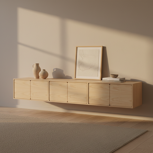 Mueble TV Penxat 240 Natural - 6 puertas