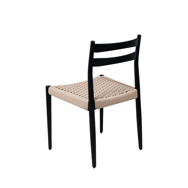 Silla Bonnie Negra & Cuerda Natural