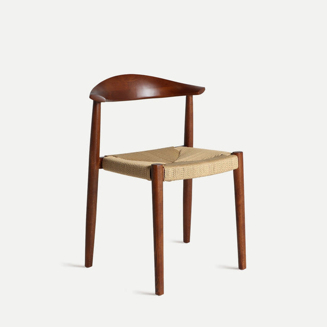 Silla Zelhem Haya Marrón & Cuerda Natural