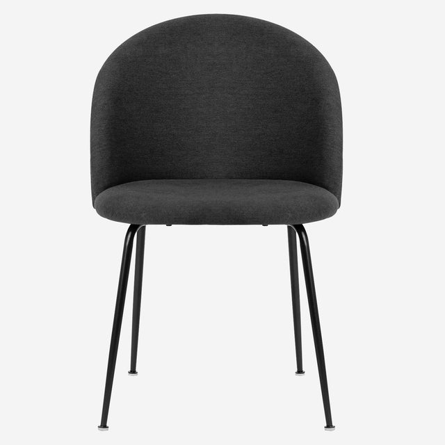 Silla tapizada negro Curvy Som Casa