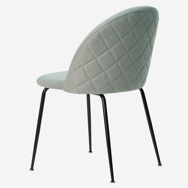 Silla tapizada verde mint Curvy Som Casa