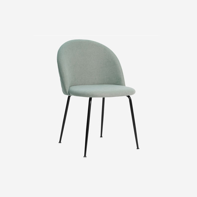 Silla tapizada verde mint Curvy Som Casa