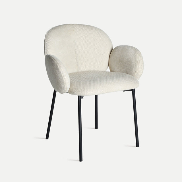 Silla Tapizada Burgnac Crema