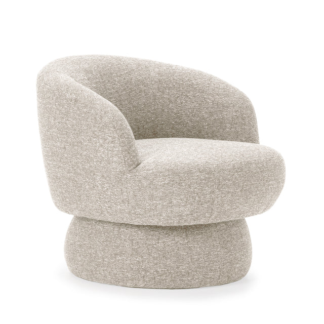 Sillón Tapizado Giratorio Dali Beige