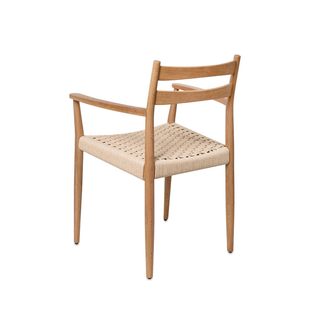 Silla Con Reposabrazos Edna Roble & Cuerda Natural