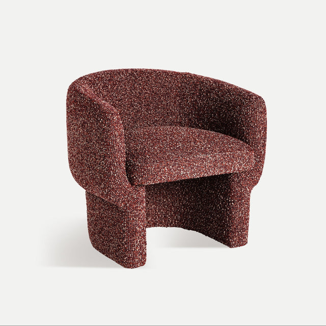 Sillón Tapizado Leke Burdeos Jaspeado