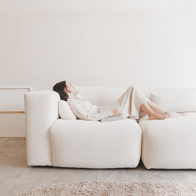 sofa modular blanco comodo salon