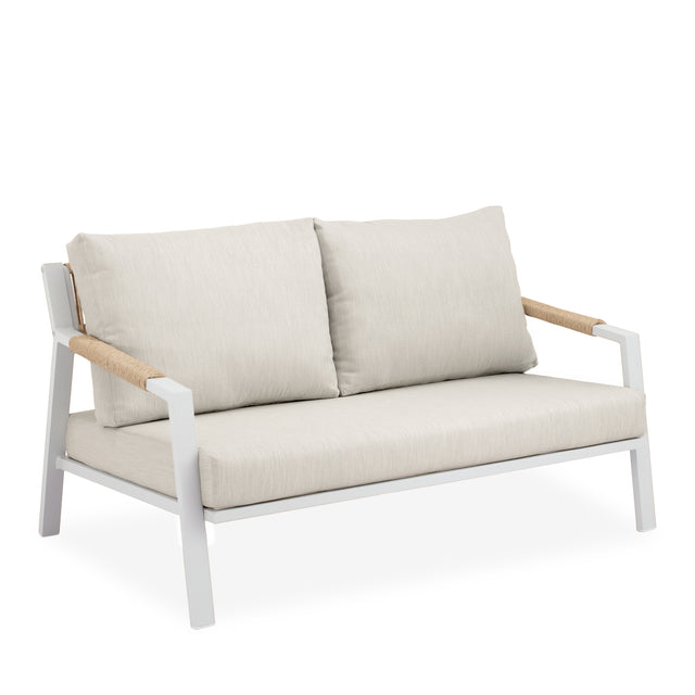 Conjunto de jardín Muscat Beige | Sofá + Sillones + Mesa Centro
