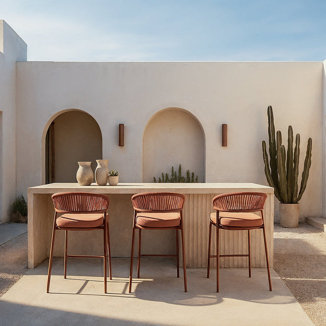 Taburete de Exterior Pierre Terracota