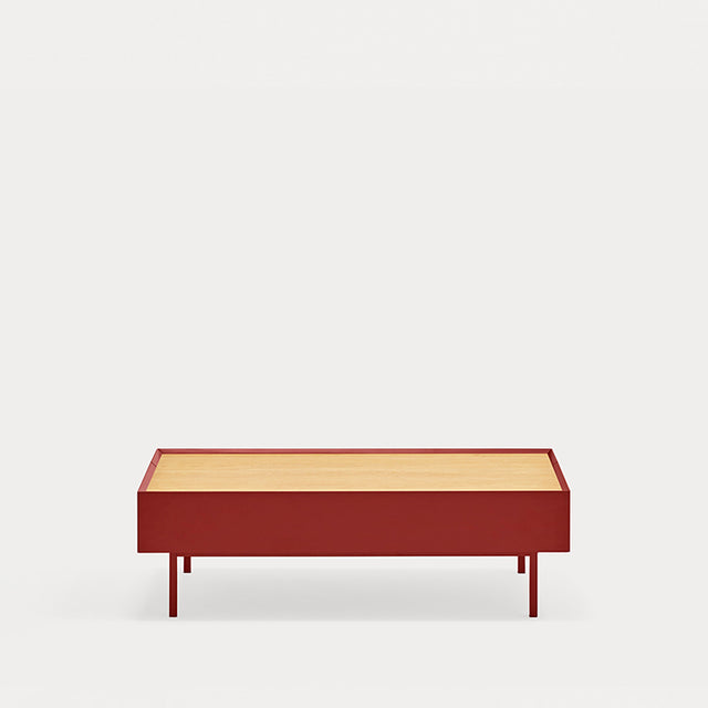 Mesa de Centro Rectangular Arista 110 Burdeos