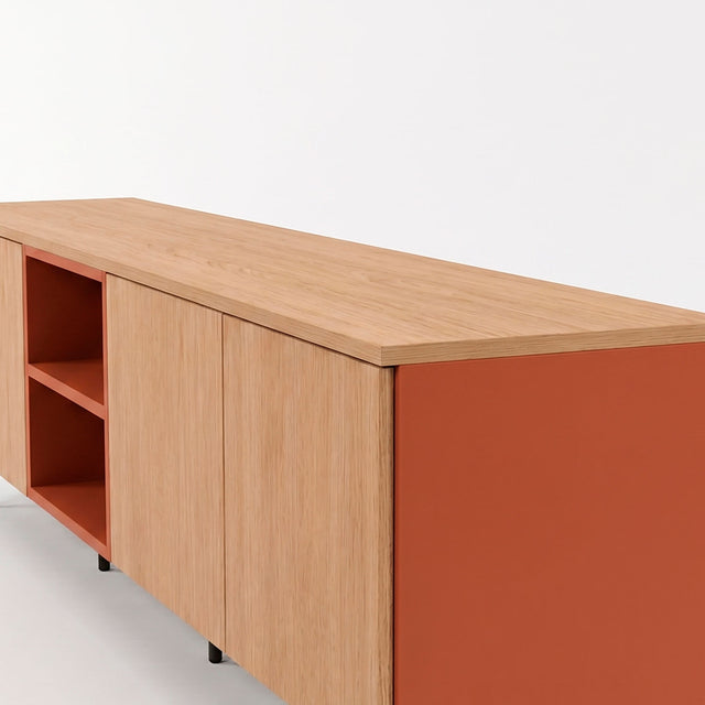 Meuble TV Nolla 200 cm Blanc Perle