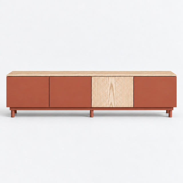 Nolla 200 Cream & Wood TV Unit
