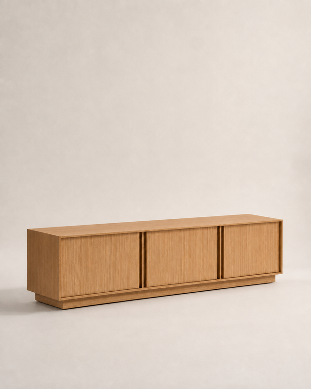 Penxat 160 Natural TV Unit, Customizable with schemes