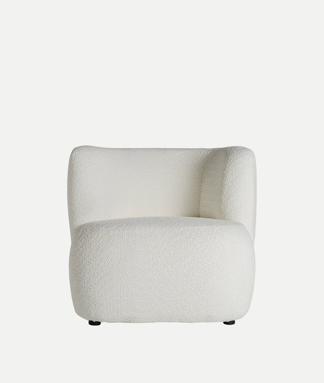 Sillón Tapizado Bats Bouclé Blanco