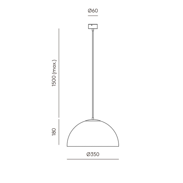Medidas Lámpara colgante Bet Aromas del CAmpo Slowdeco