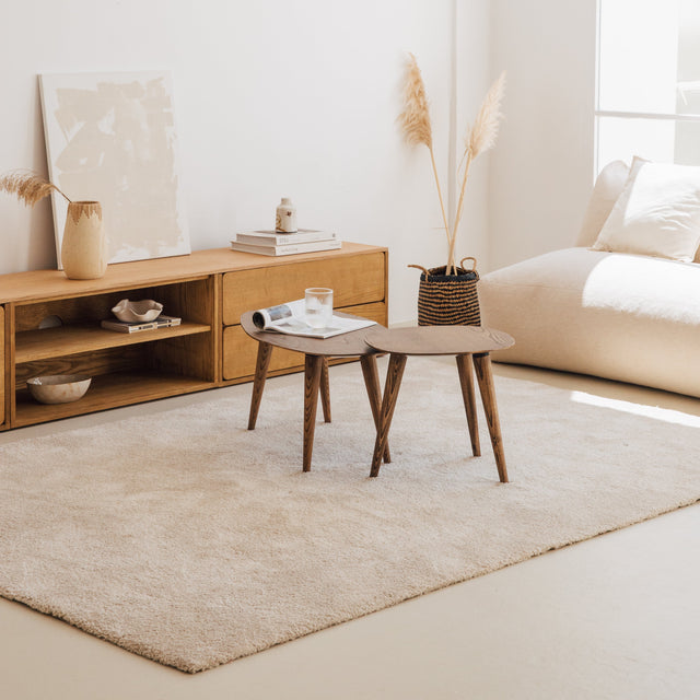 Mueble Auxiliar de 80 cm Roble Natural sin puerta con balda apoyado suelo salón Slowdeco