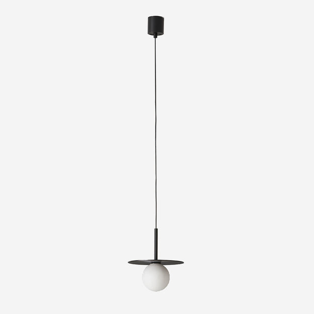 Vista frontal Lámpara colgante Mir acabado en acero negro mate Aromas del Campo Slowdeco