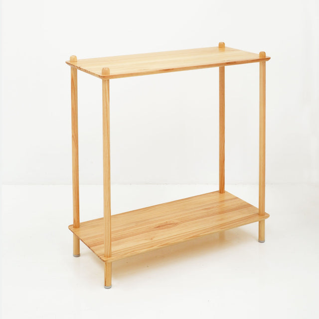 Vista lateral Consola Liure 80 cm Natural niveladores Slowdeco